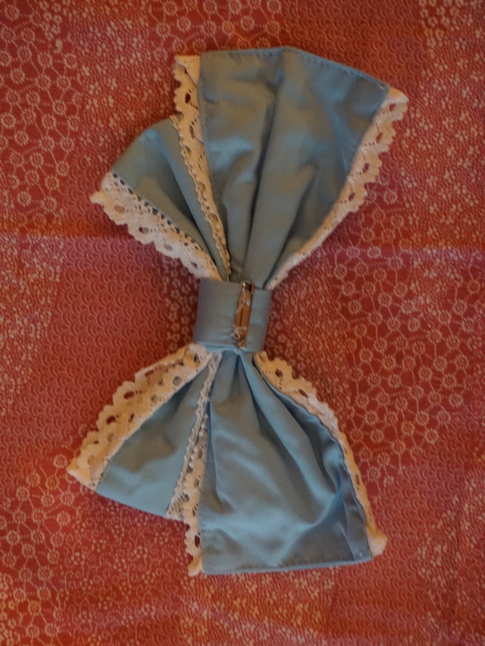 Charlotta Light Blue Sweet Lolita Lace-Trim Dress Bow - Women Dresses Accessory - Picture 5 of 11